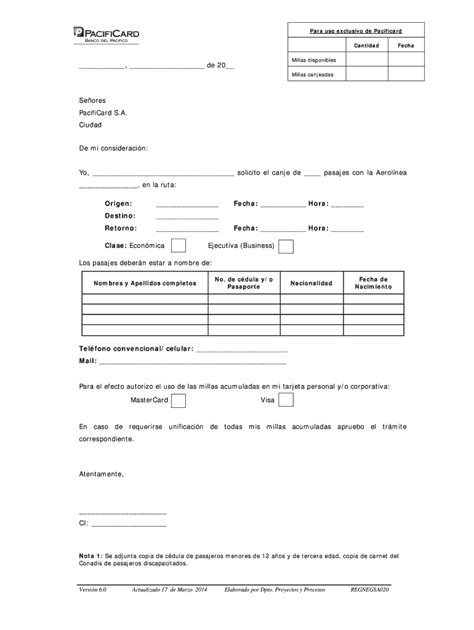 Completable En línea 020 Solicitud de Canje de Pasajes Fax Email