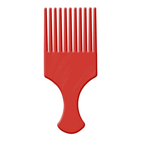 Large Teeth Plastic Afro Comb Red Cosmetics Beauty World