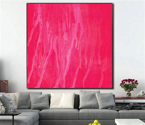 Pink Wall Art Minimalist Abstract Large Canvas Print Of Original