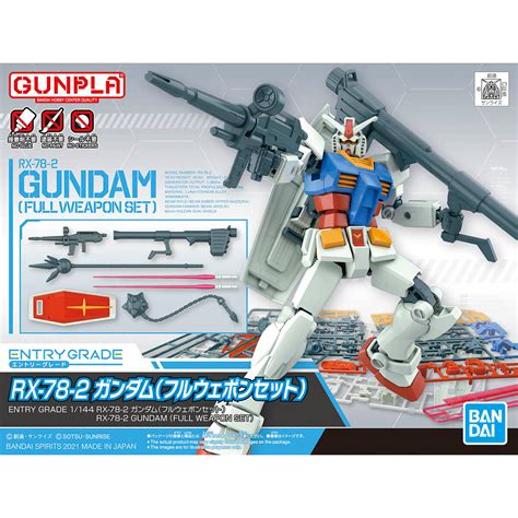 Full Weapon Set Gundam Entry Grade Rx Gundam Model Kit In