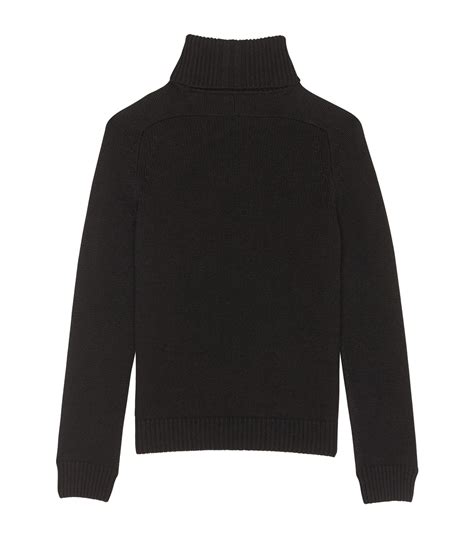 Saint Laurent Black Cashmere Rollneck Sweater Harrods Uk
