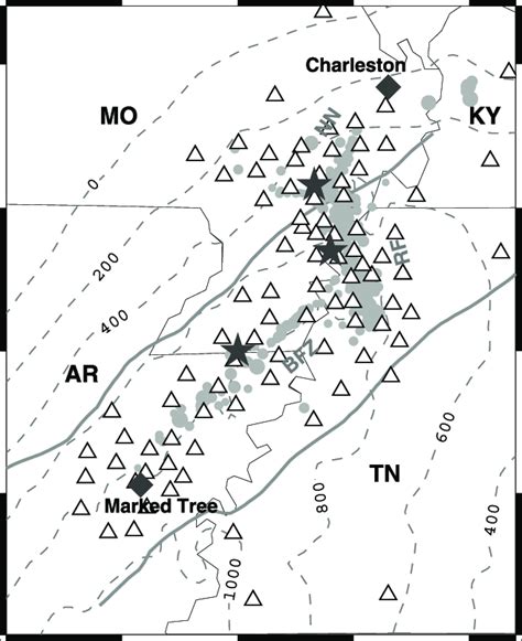 Study Area 35° 372°n 888° 91°w Of The New Madrid Seismic Zone