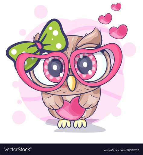 Cute Owl Cartoon Hand Drawn Can Be Used For Baby Vector Image