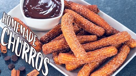 Homemade Eggless Churros With Chocolate Dipping Sauce