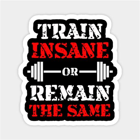 Train Insane Or Remain The Same Gym Quotes Magnet Teepublic