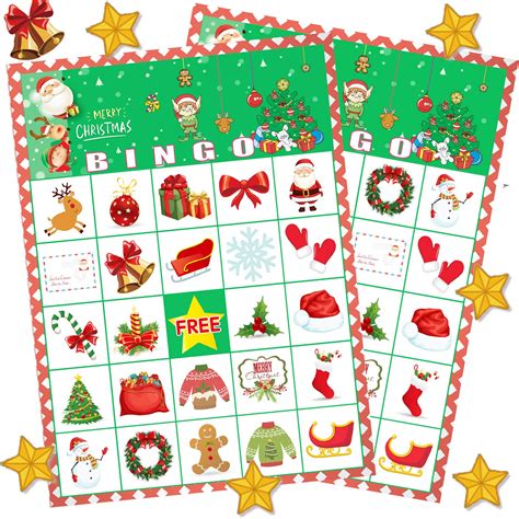 Buy Funnlotchristmas Bingo Game For Large Group Christmas Party Games