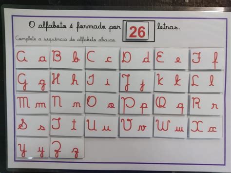 Meu Alfabeto Letra Cursiva Material De Ensino Estruturado R 7000