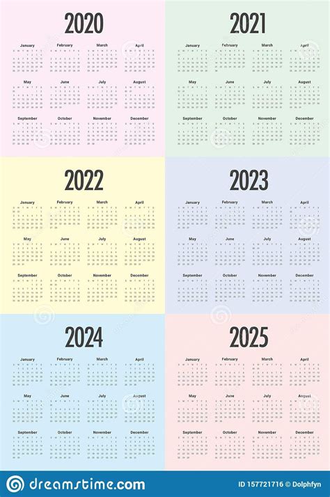 5 Year Calendar 2021 2025 Month Calendar Printable