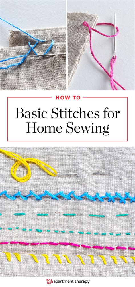 How To Sew By Hand 6 Helpful Stitches For Home Sewing Projects Sewing Basics Sewing
