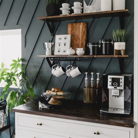 A Modern Diy Coffee Station For The Home Love The Decor And Styling Of