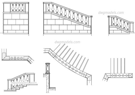 Good Traditional Balcony Railing Design Autocad Blocks Railing Design