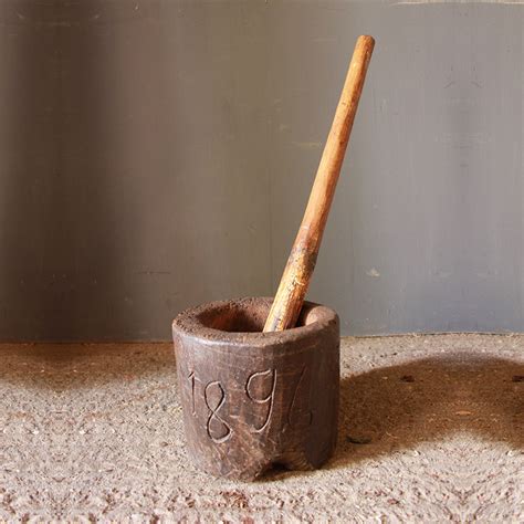 Superb Large Antique Mortar And Pestle Accessoriesdecoration