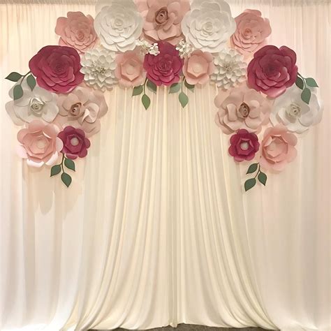 Spring Theme Paper Flower Backdrop Paper Flower Backdrop Wedding