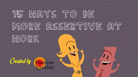 15 Ways To Be More Assertive At Work Youtube