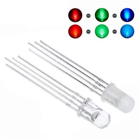 Jual Led Rgb Mm Red Green Blue Pin Pin Common Anode Ca Cathode Cc