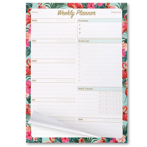 Buy Oriday Weekly Planners Premium Task Organiser Pad 52 Sheets
