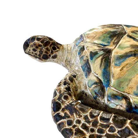 Large Glazed Ceramic Turtle Sculpture At 1stdibs Ceramic Turtles