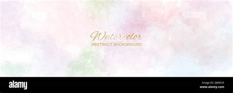 Abstract Colorful Watercolor Horizontal Texture Rectangle Background