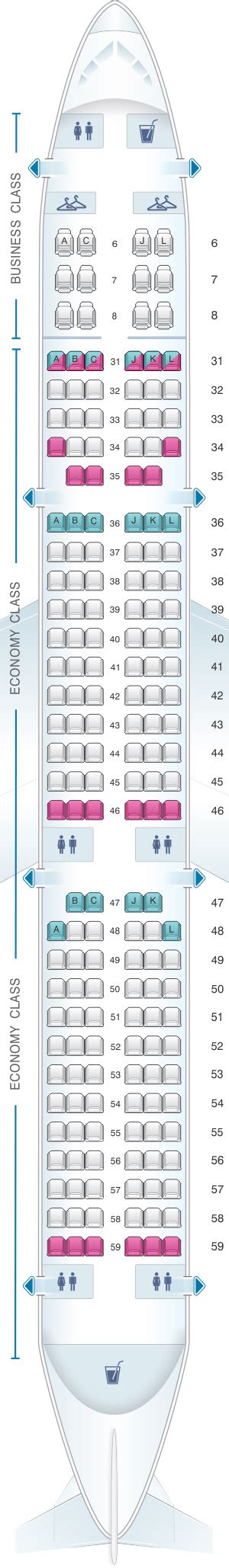 Plan De Cabine China Eastern Airlines Airbus A321 200 182pax