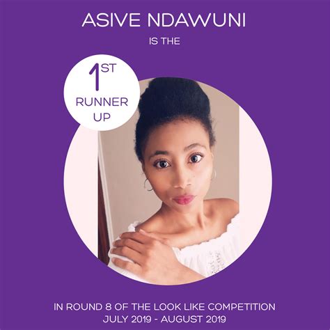Round Flash Fashion Round St Runner Up Asive Ndawuni Looklike