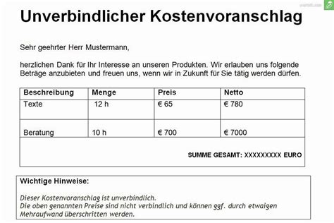 Angebot {n} kostenvoranschlag, preisangebot proposal: Angebot Reinigungsfirma Muster