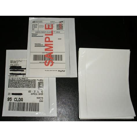 75 X 55 Clear Adhesive Back Packing List Shipping Label