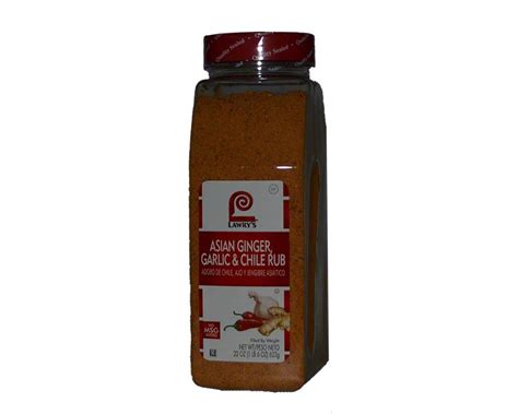 Lawrys Asian Ginger Garlic Chile Rub 22oz 623g 2363 Spice Place