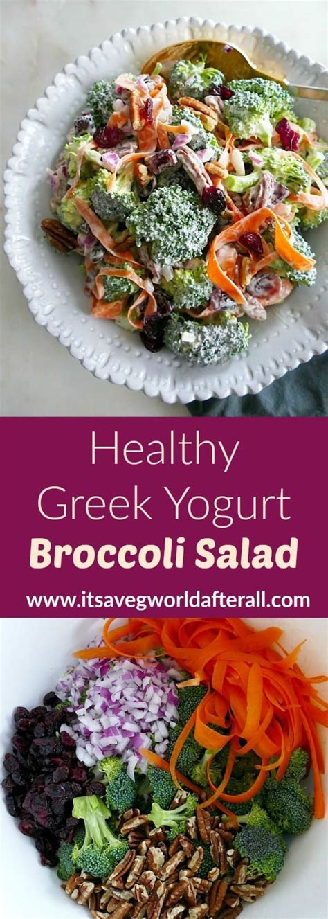 The wonderfully creamy dressing brings all of these fine ingredients together for an addicting wholesome salad. Healthy Greek Yogurt Broccoli Salad | Recipe | Healthy ...