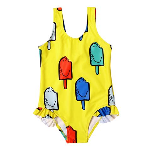 Kids Swimsuits For Girls Beach Suit One Bathing Piece Swimwear Ice