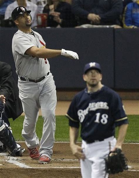 Albert Pujols Shines For St Louis As Cardinals Beat Brewers 12 3 In