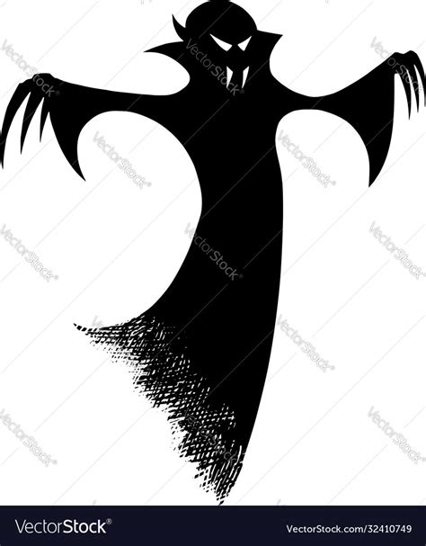 Black Silhouette Creepy Or Spooky Halloween Vector Image