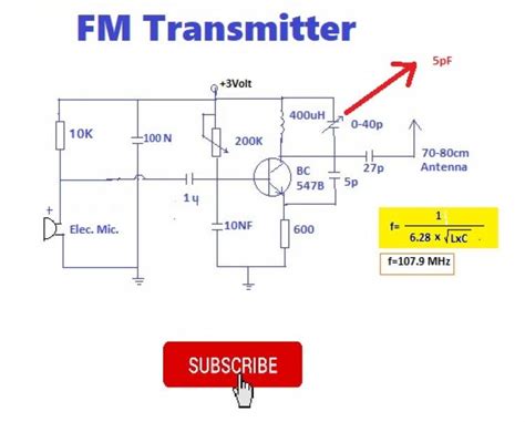 Single Transistor Fm Transmitter Circuit Electronics World News