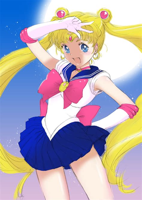 Tsukino Usagi And Sailor Moon Bishoujo Senshi Sailor Moon Drawn By