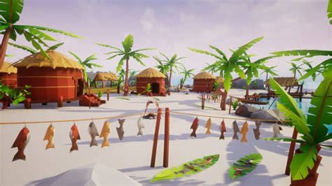 Lowpoly Style Tropical Pack In Environments Ue Marketplace