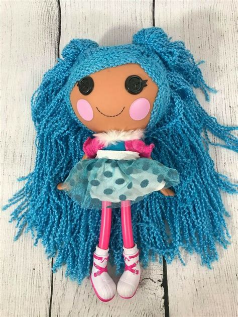 lalaloopsy mitten fluff n stuff loopy hair 13 full size doll toy blue yarn hair lalaloopsy