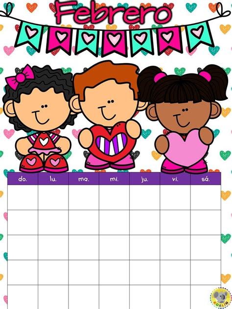 Pin De Isabel Avila Avila En Febrero Calendario Para Niños Niños En