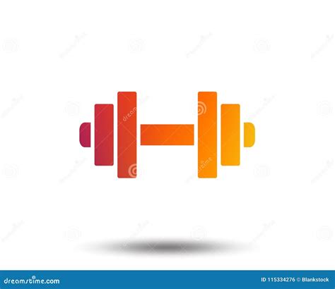 Dumbbell Sign Icon Fitness Symbol Stock Vector Illustration Of Stamp