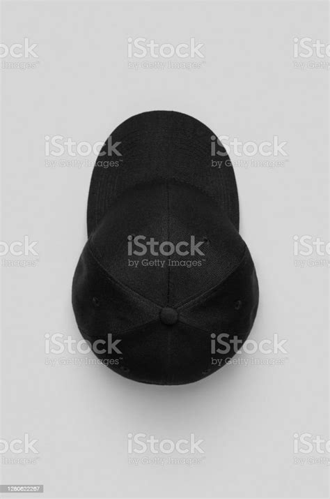 Black Baseball Cap Mockup On A Grey Background Stock Photo Download