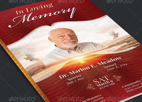 Loving Memory Funeral Program Template Inspiks Market