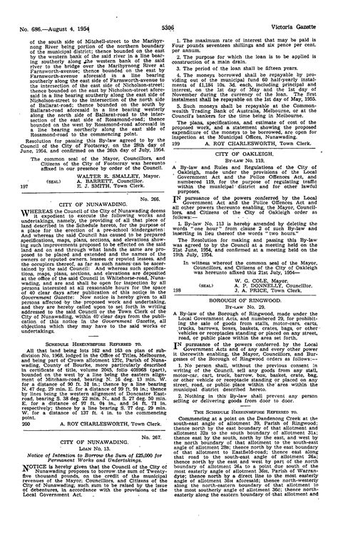 Victoria Government Gazette Online Archive 1954 P5306