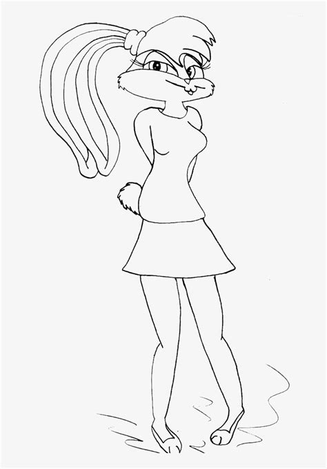 Lola Bunny Shy Coloring Pages Bugs Bunny Cartoon Coloring Free