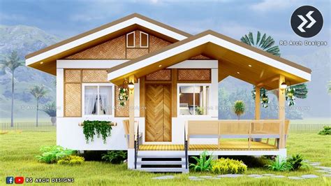 Modern Native House Design With 2 Bedrooms 6x11 Meters Half Amakan