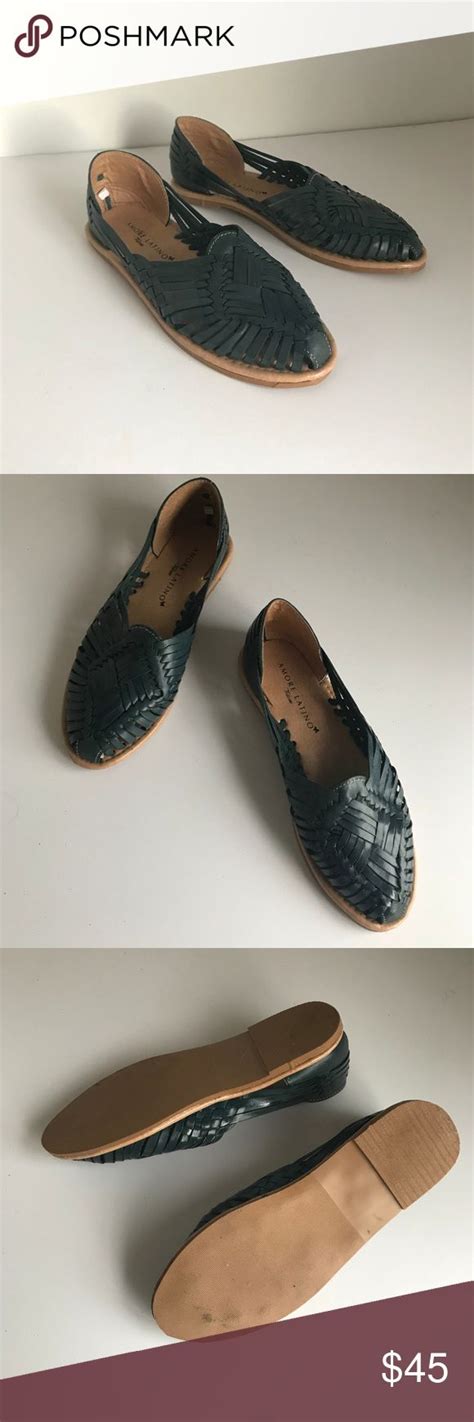 Leather Tulum Woven Flats Leather Green Leather Leather Weaving