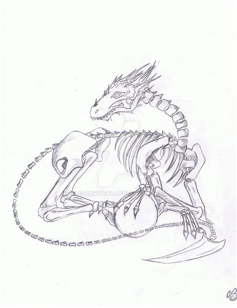 Skeleton Dragon Drawing At Getdrawings Free Download