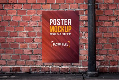 Poster Mockup Psd 4 Mockups Bundle Freebie Free Mockups Poster