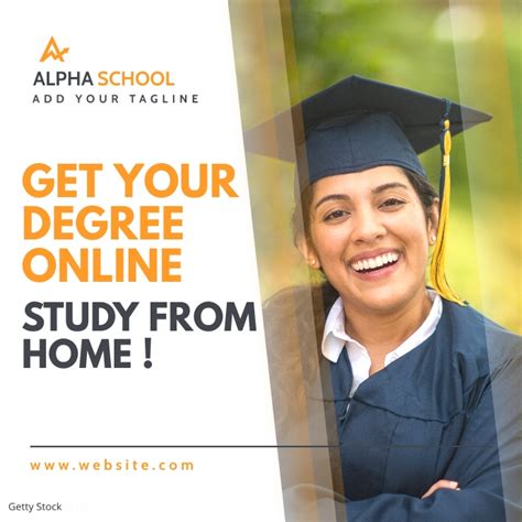 Online College Simple Banner Advertisement Template Postermywall