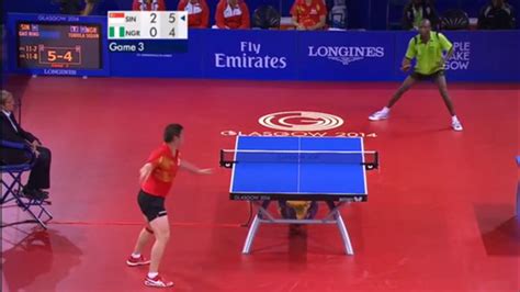 Video 41 Shot Ping Pong Table Tennis Rally At The Commonwealth Games
