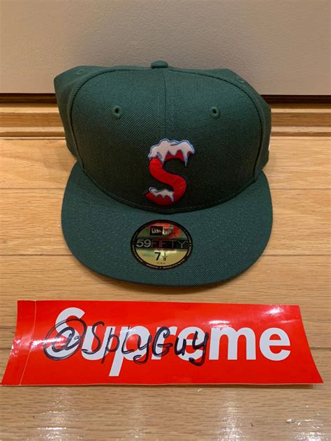 Supreme Supreme S Logo New Era Hat Bright Olive Sz 7 18 Grailed