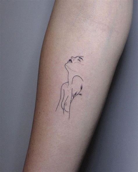 Line Tattoo Ideas For Minimalist Women Elle Australia