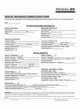 Dental Insurance Verification Form Photos